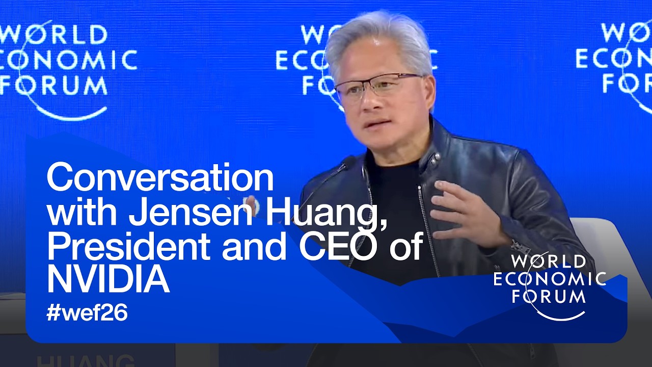 Una conversación con Jensen Huang, presidente y director ejecutivo de NVIDIA | Reunión Anual del FEM 2026 - YouTube