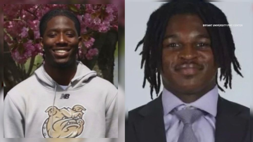 Los estudiantes de la Universidad Bryant Jaylin Rainford y David Okonkwo murieron en el accidente. (WJAR)