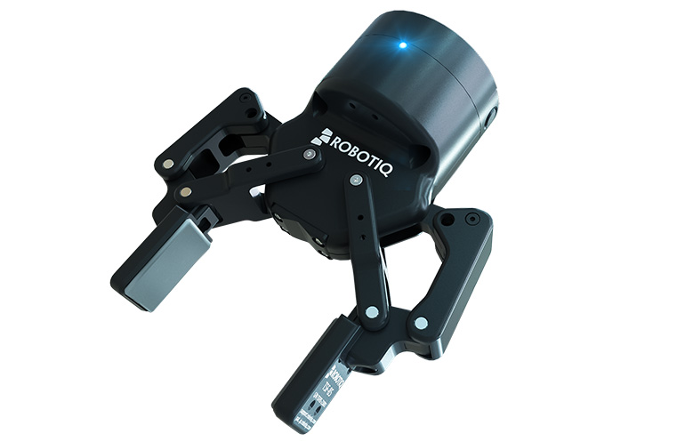 Puntas de los dedos con sensor táctil Robotiq TSF-85 en la pinza adaptable 24-85.