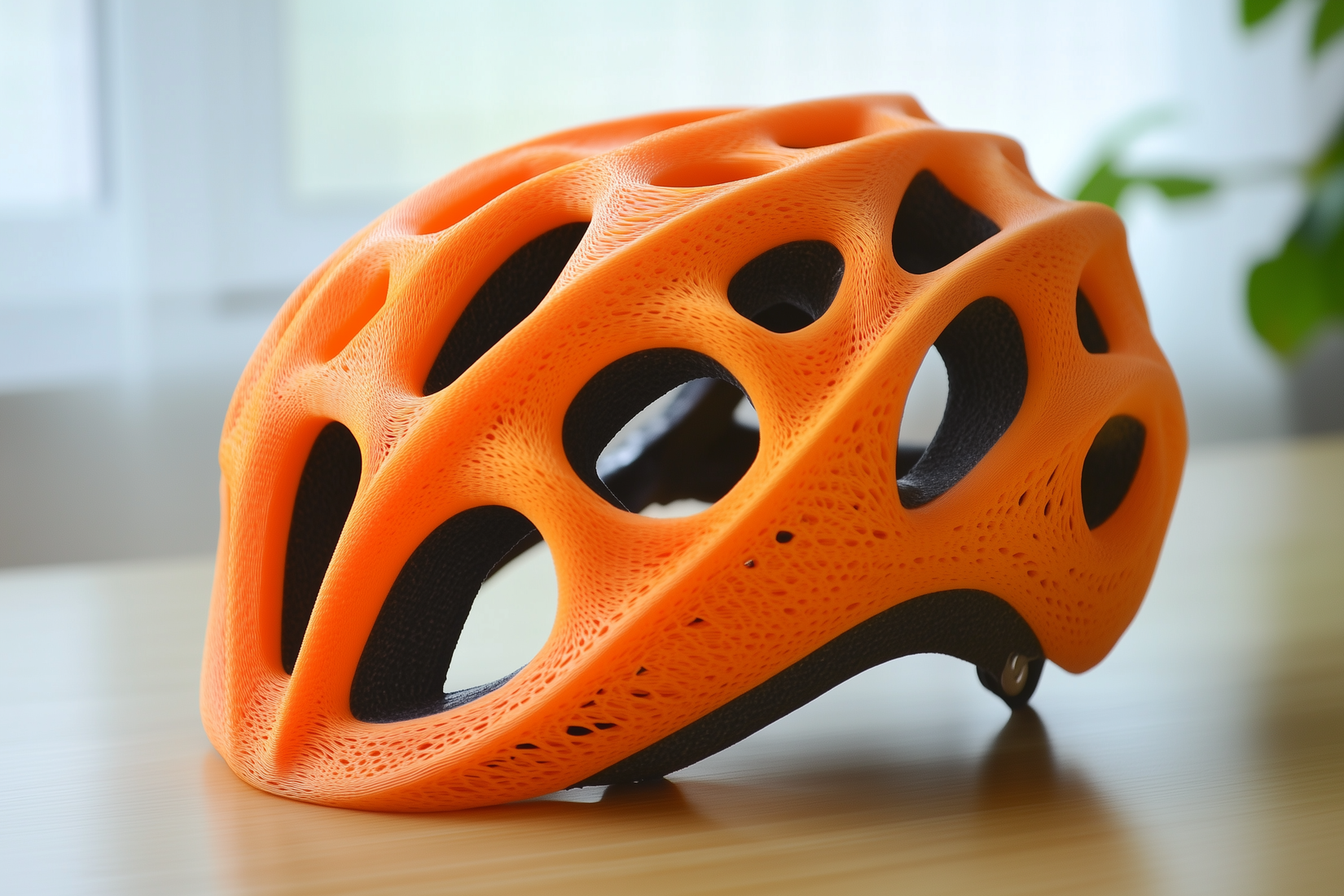 Casco de bicicleta impreso en 3D generado por IA