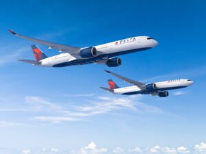 Imagen de los aviones A330neo y A350 de Delta Air Lines