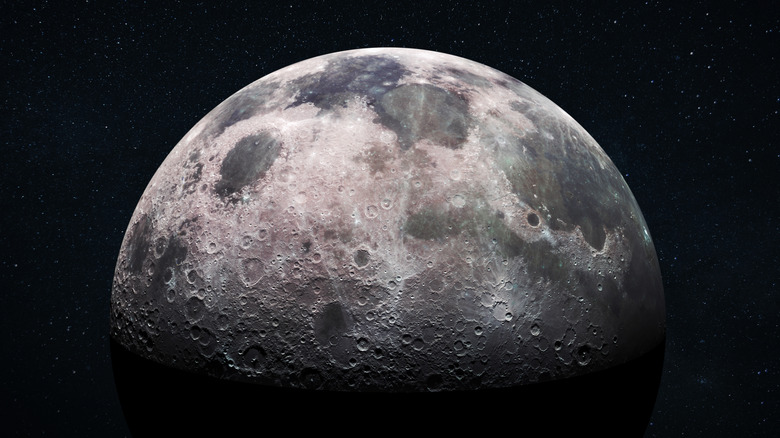 Una imagen de la luna en sombra parcial.