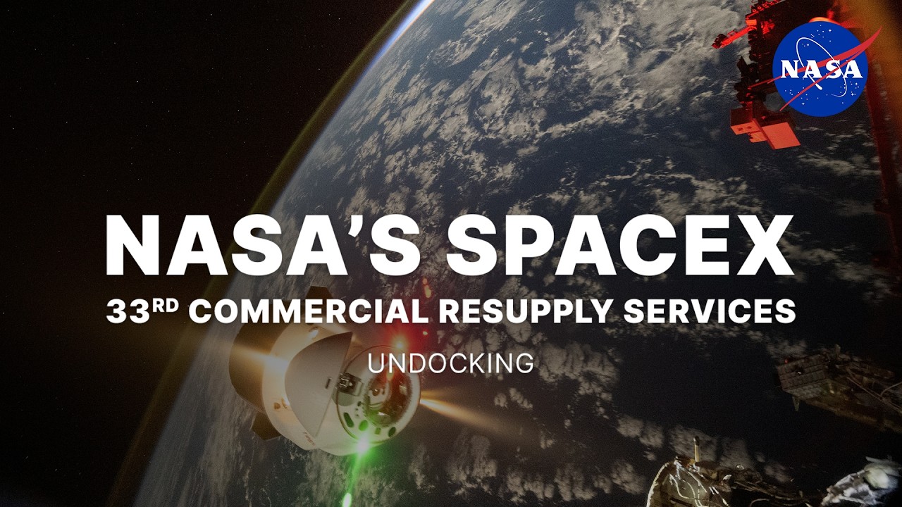 Desconexión de los servicios de reabastecimiento comercial número 33 de SpaceX de la NASA - YouTube