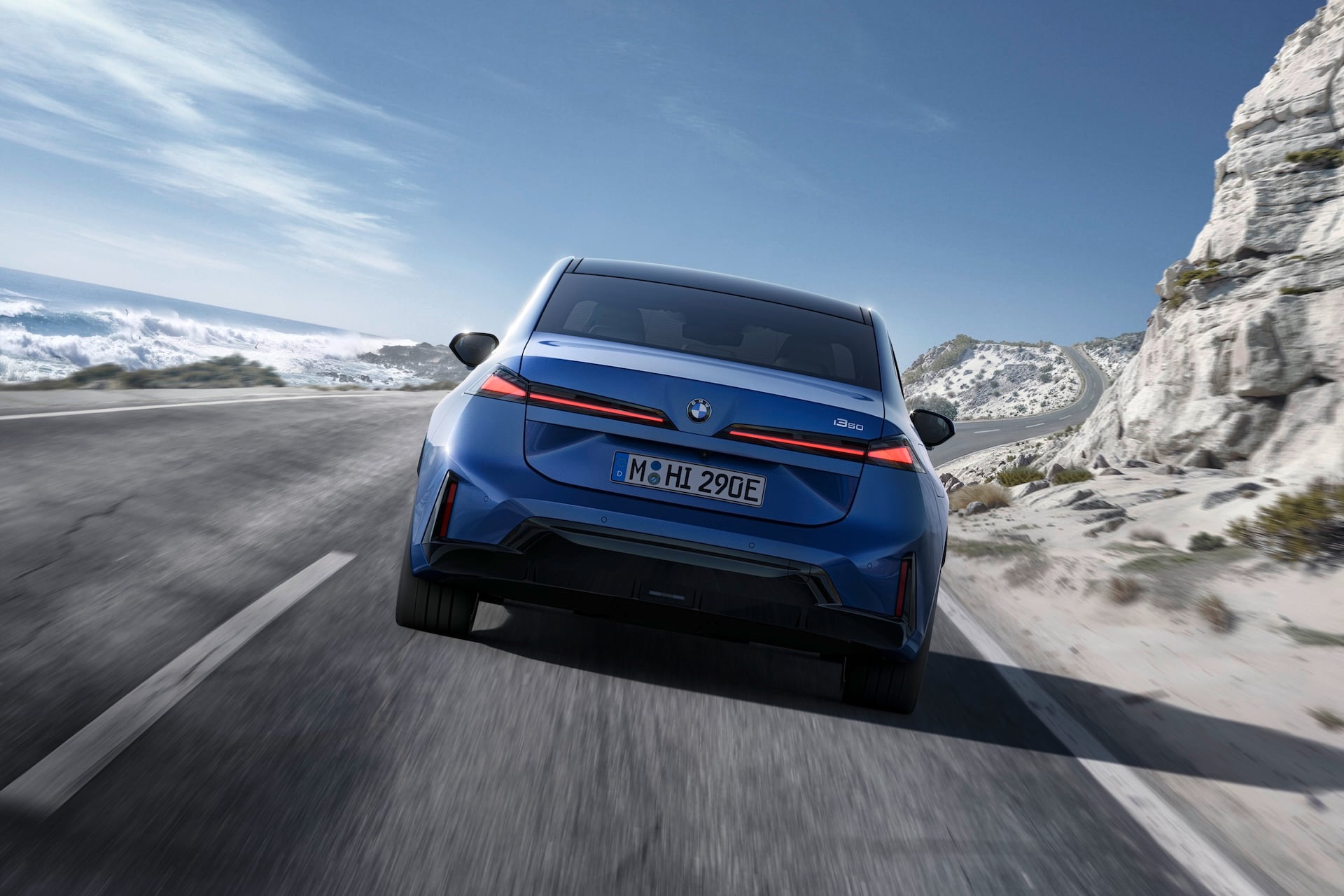 La parte trasera del BMW i30.