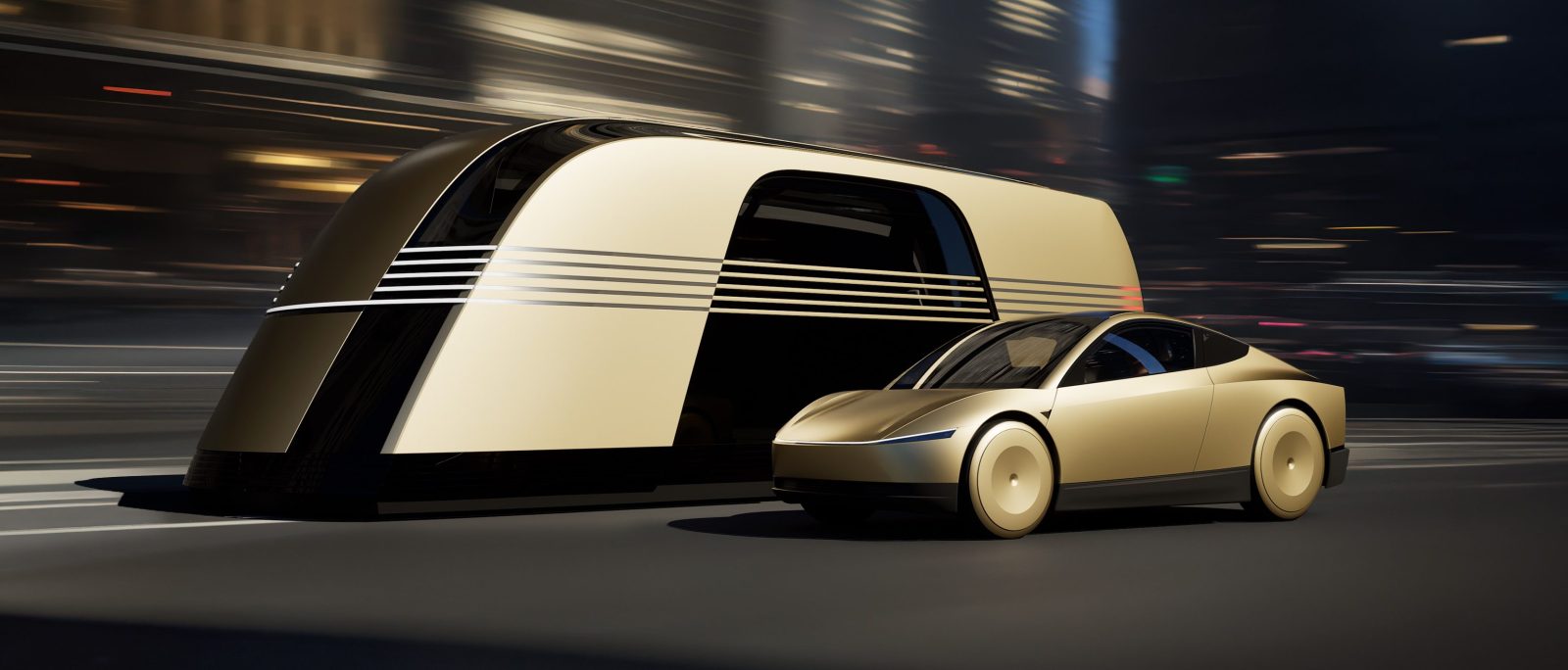 Tesla Robotaxi y héroe robobus