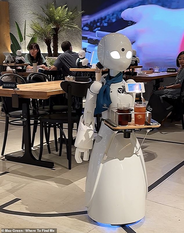 Todos los robots pueden hablar y cada avatar tiene una cámara en la frente del robot, un micrófono y un altavoz, para que los pilotos puedan interactuar con los clientes como si estuvieran parados frente a ellos.